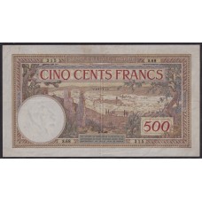 MARRUECOS 1946 BILLETE DE 500 FRANCOS MUY RARO 